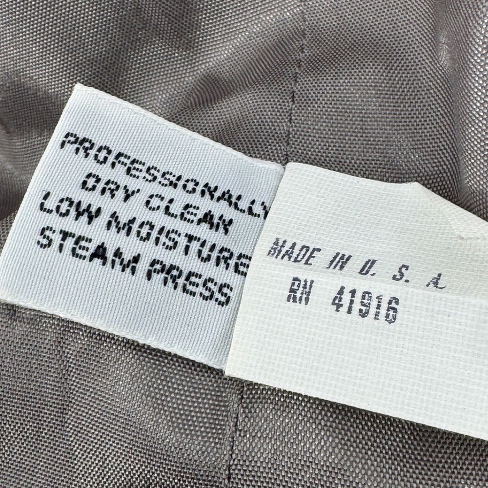 Vintage Hunt Valley Women's Wool Blazer Gray Size 14 Single Button Classic Fit - Picture 5 of 15